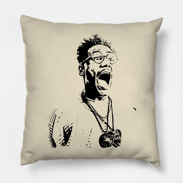 Buggin' Out Retro Artwork Pillow by BradleyLeeFashion