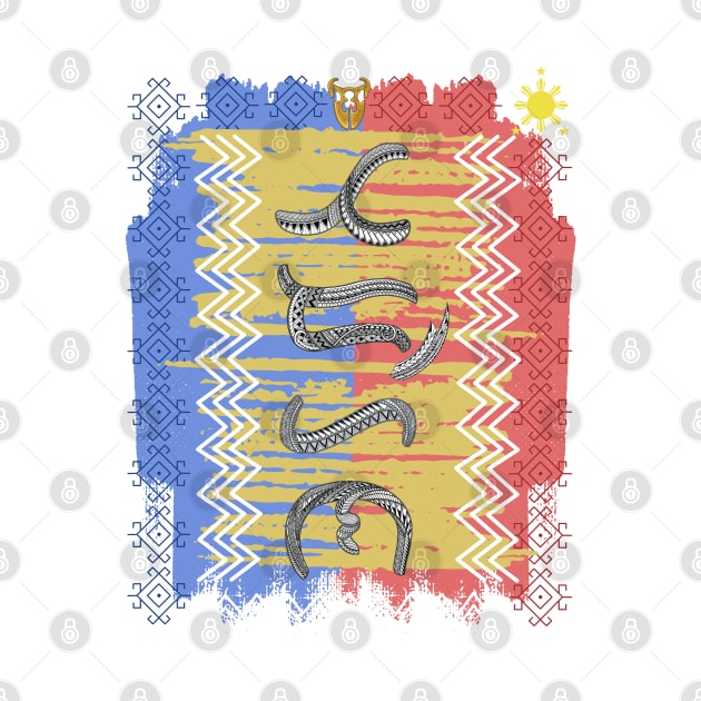 Philippine Flag / Baybayin word Tadhana (Destiny) by Pirma Pinas