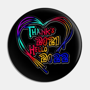 Thanks 2021 hello 2022 Pin