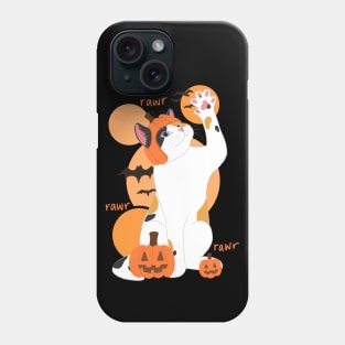 HALLOWEEN PUMPKIN TRICOLORED CAT Phone Case