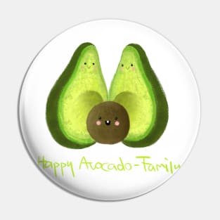 Happy Avocado-Family Pin