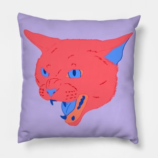 Vaporwave Cat - Cherry Pillow