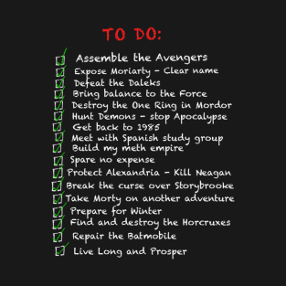 Busy 'to do' list V2 T-Shirt