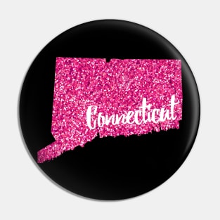 Sparkling Pink Connecticut Pin