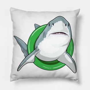 Shark Swimming Lifebuoy Pillow