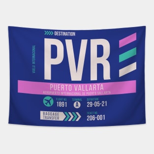 Puerto Vallarta (PVR) Airport Code Baggage Tag Tapestry