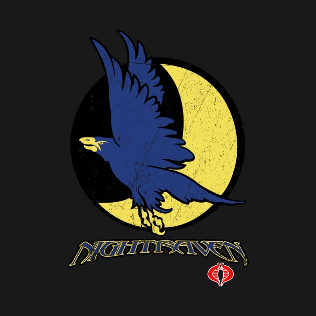 Nightraven - Distressed by BigOrangeShirtShop