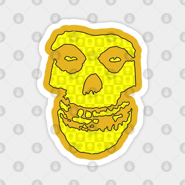 Crimson Ghost - Yellow Aliens Magnet by Controlled Chaos