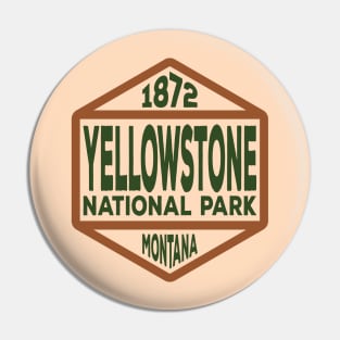 Yellowstone National Park Montana badge Pin