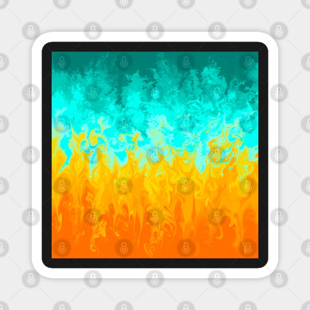 Fire & Ice Magnet by SarahsDigiArt