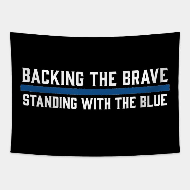 Back The Brave In Blue Tapestry by Liberty Legacy Apparel