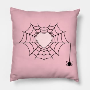 Spider Web Heart Pillow