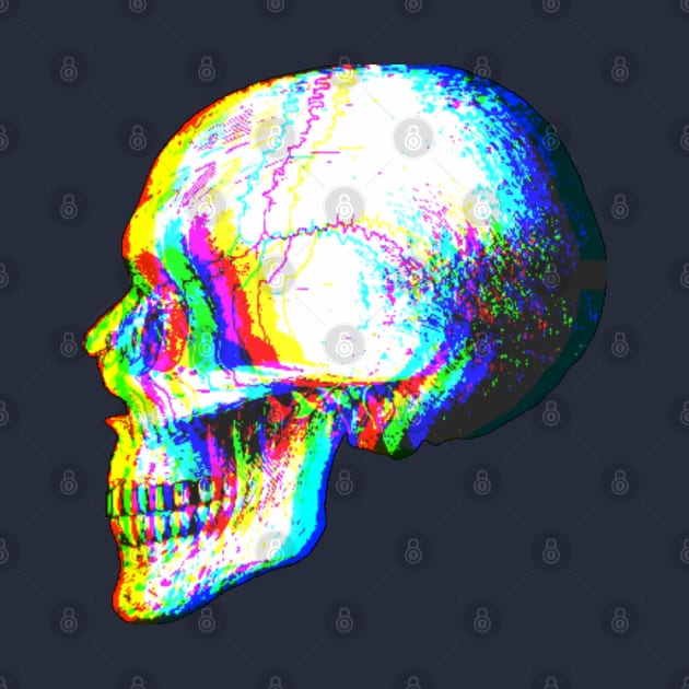 trippy skull by artbleed