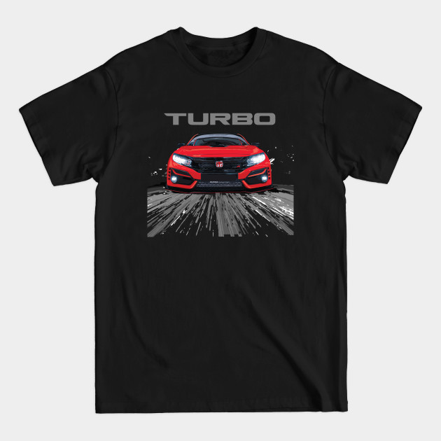 Discover Turbo JDM Type Rallye Red FK8 Hatch anime style - Civic Type R - T-Shirt