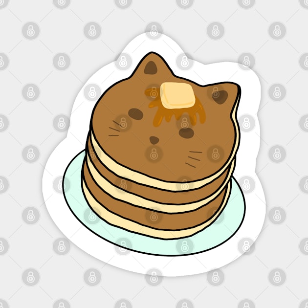 Cat Pancake Kawaii Cute Anime Neko Food Manga Art Logo Magnet by Marinaaa010