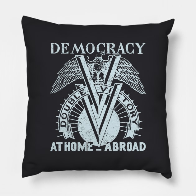Democracy Double V - light Pillow by ThirteenthFloor