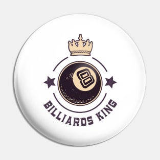 Billiards King 8-Ball Retro Snooker Pin