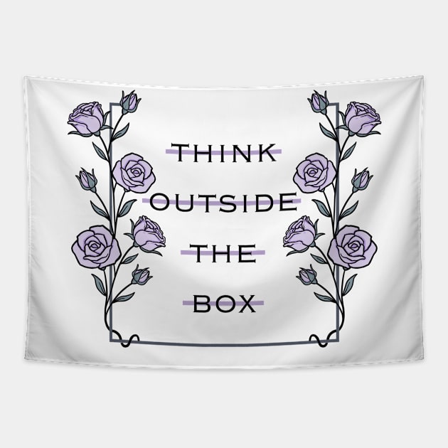 Rose outside the box Tapestry by TheLykosApparel