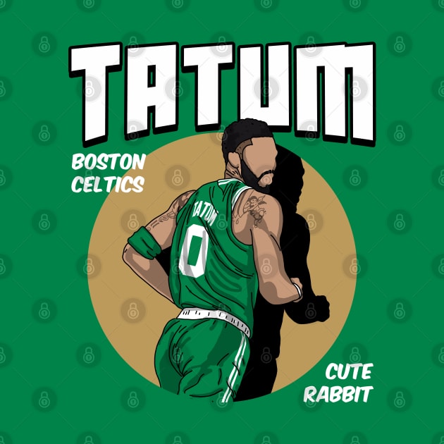 Jayson Tatum Back Comic Style by Luna Illustration