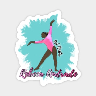 Rebeca Andrade Silhouette Art Magnet