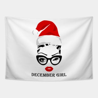 December girl Christmas Tapestry