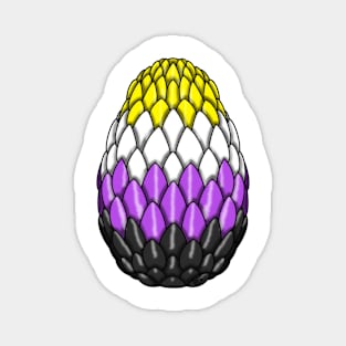 Nonbinary Pride Dragon Egg Magnet