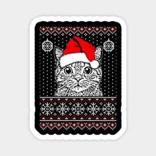 merry catmas ugly sweater Magnet