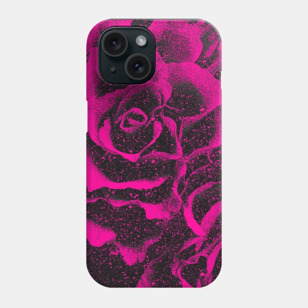 pink face mask flower mask floral roses pattern for girls Phone Case by designsbyxarah