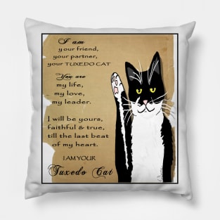 Cute Tuxedo Cat Poem Vintage  Copyright TeAnne Pillow