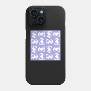 White tulip in a bed of lavender mauve Phone Case