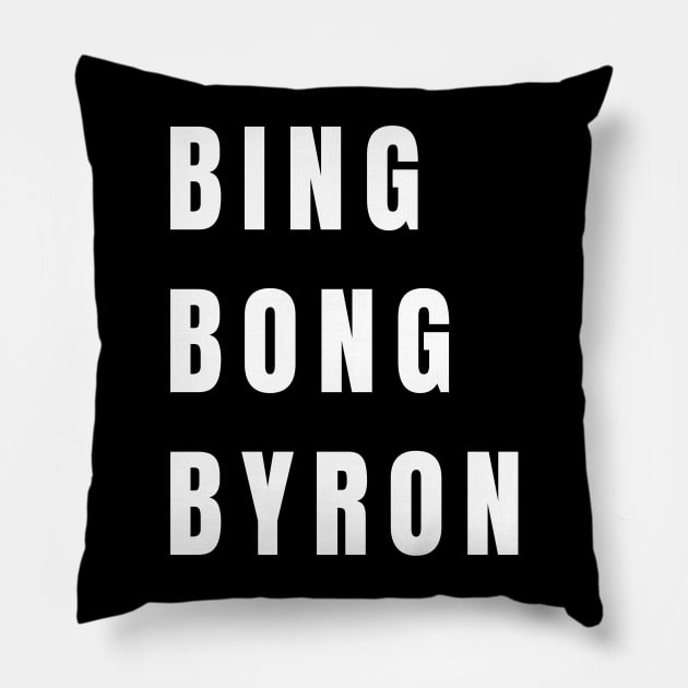 Bing Bong Byron Funny Joe Biden Pillow by Little Duck Designs