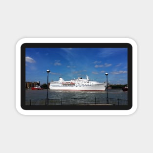 MV Ocean  Majesty ship on river thames Magnet