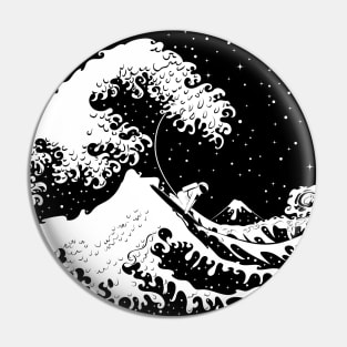 Dizzy ride on The Great wave off Kanagawa Pin