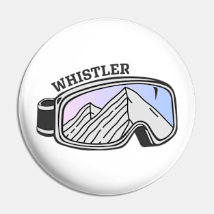 Sunset Mountain Ski Goggles | Whistler, Canada Pin