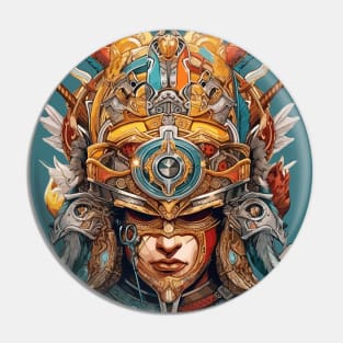 Aztec helmet Pin