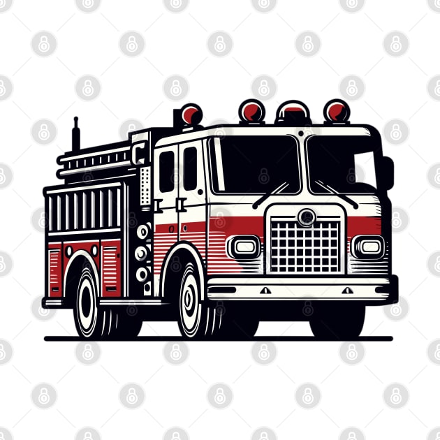 Fire Truck by Vehicles-Art