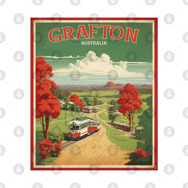 Grafton Australia Vintage Travel Poster Tourism by TravelersGems