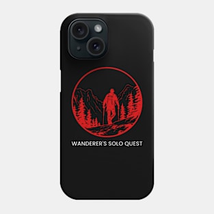 Wanderer's Solo Quest, Solo Traveling, Solo Adventure Phone Case