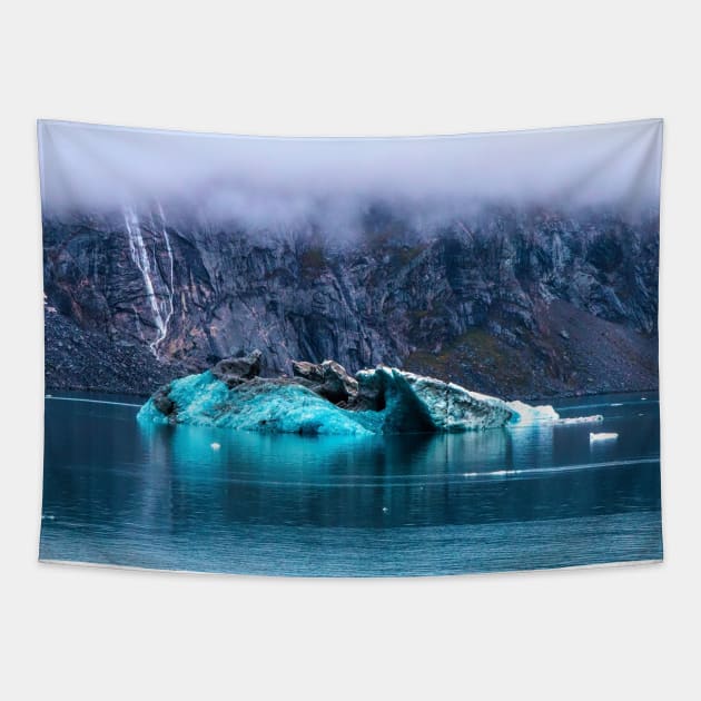 Blue iceberg Tapestry by Memories4you