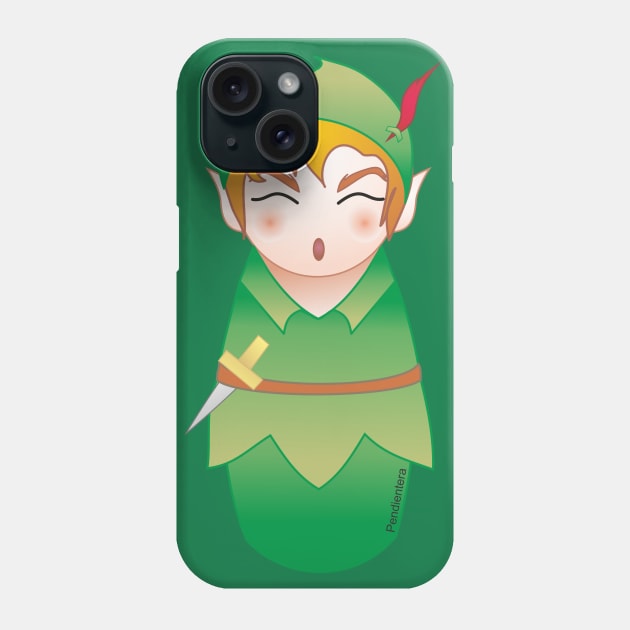 Kokeshi Peter Pan Phone Case by Pendientera