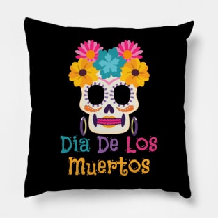 Dia De Los Muertos Mexican Sugar Skull Day of the Dead Pillow