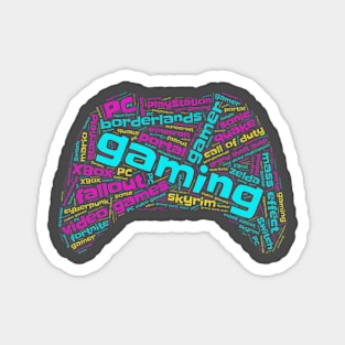 Gaming Wordcloud for Darker Backgrounds Magnet