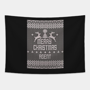 Merry Christmas AGENT Tapestry