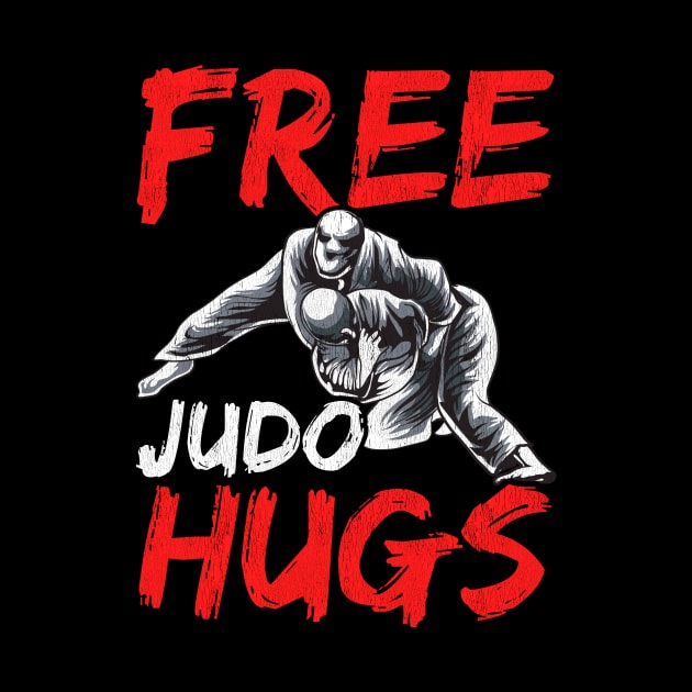 Funny Free Judo Hugs MMA Mixed Martial Arts Pun by theperfectpresents