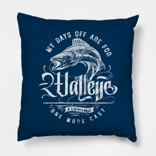 Walleye Fishing Vintage Look Fishermen Design Pillow