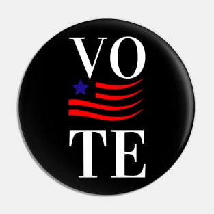 Vote USA American Flag Pin