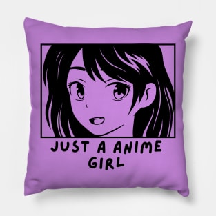 Just a girl anime girl Cute Anime girl face Pillow