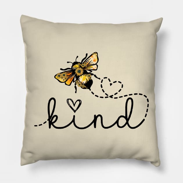 Be(e) Kind Pillow by wahmsha