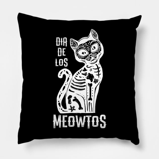 Dia De Los Muertos Cat Lover Pillow by TriHarder12