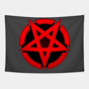 Red Pentagram Tapestry